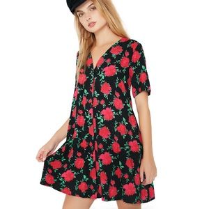 Motel - Dolls Kill Valeria Rose Print Dress
